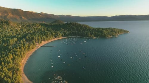 Tranquil Scenery At Tahoe Lake, USA
