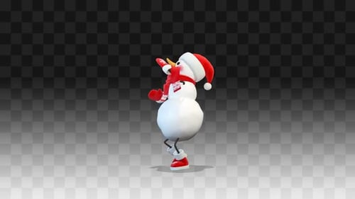 Schneemann tanzt Langer Hip-Hop-Tanz