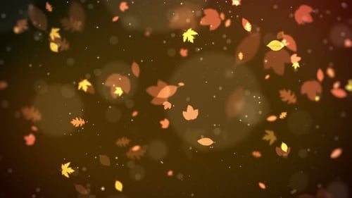 Animated Falling Autumn Leaves Background Loop