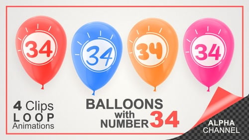 Floating 3D Number Balloons for Birthday and Anniversary
