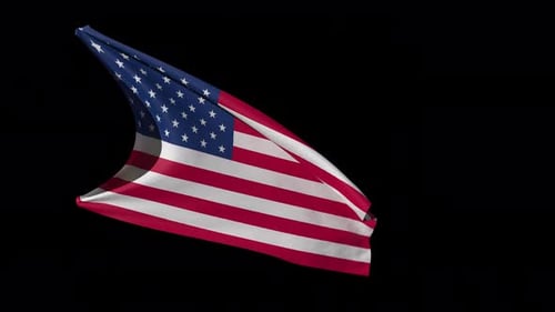 Seamlessly Looping Waving American Flag Animation