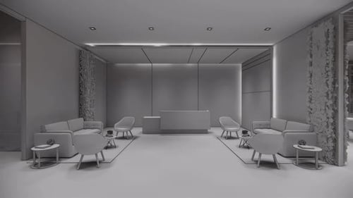 Interior Empty Modern Loft Office open space modern office