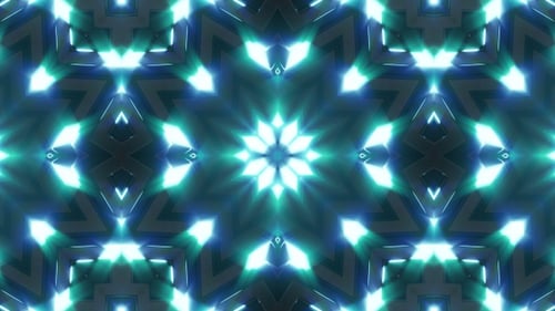 Kaléidoscope à lumière bleue au néon V3