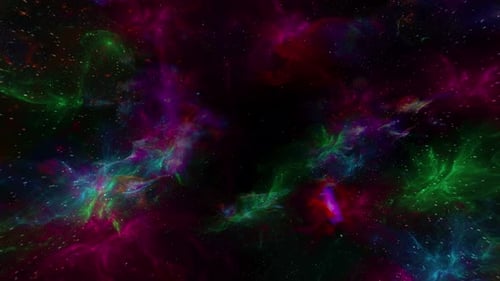 Colorful Abstract Space Nebula Starfield Loop Background