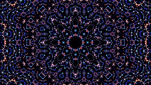 Vibrant Luminous Abstract Kaleidoscope Pattern Background