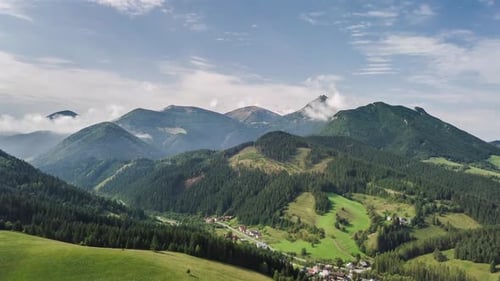 Green Mountain in Rural Country
