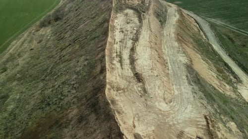 Aerial View of Hill Excavation