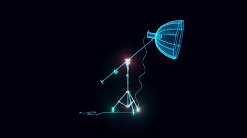 Studio Boom Arm With Softbox Hologram Rotating Hd