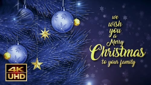 Elegant Christmas Greeting With Animated Tree And Sparkling Text