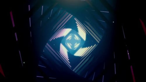 Flying Tunnel Geo Light Retro 04 HD