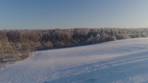 Winter Landscape in Countryside