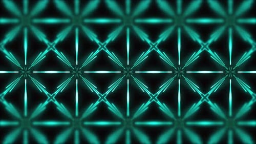 Glowing Neon Geometric Kaleidoscope Loop Background