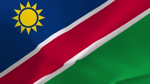Waving Namibia Flag Seamless Loop Animation