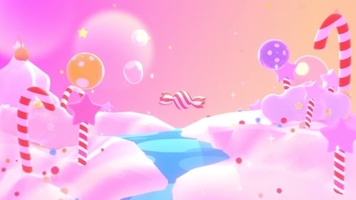 Sweet Candy Land Seamless Loop Motion Background