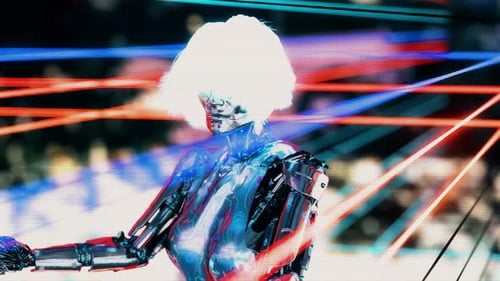 Cyborg Tanzende Frau 2 4k