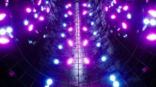 Neon Light Particles Vj Tunnel Loop 4K