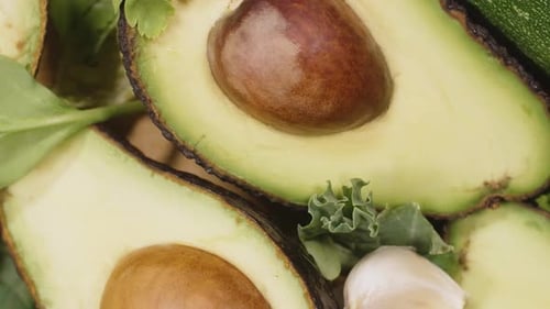 Delicious Close Up of Avocados and Fresh Ingredients