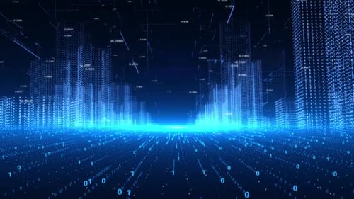 Background Of High Rise Building Model With Binary Big Data, Digital Technology