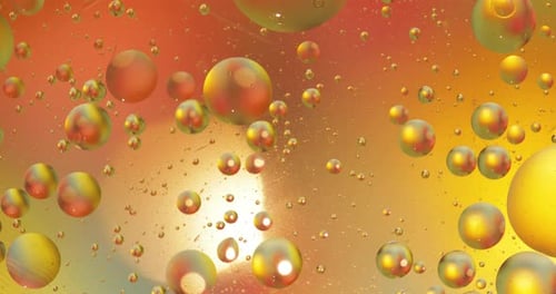 Fantastic Structure of Colorful Bubbles. Chaotic Motion. Abstract Background