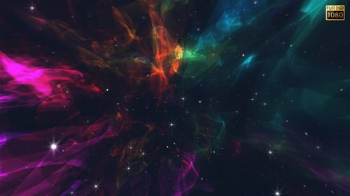 Dynamic Colorful Abstract Nebula Space Tunnel Loop Background