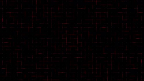 Animated Futuristic Red Grid Digital Lines Looping Background