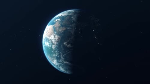 Sich drehen und uns dem Planeten Erde nähern