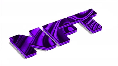 Weißer Hintergrund mit Buchstaben NFT