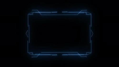 Hud Frame Digital Technology Plexus Lines, Alpha Channel