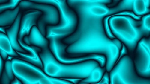 Dynamic Abstract Fluid Animation in Teal and Aqua