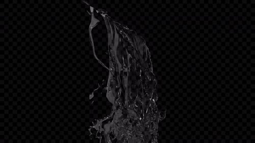 Dynamic Clear Water Splash Fluid Motion Element