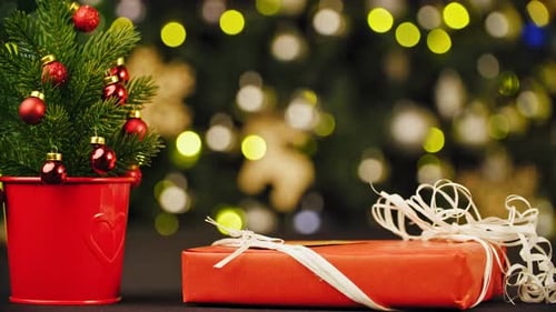 Decorated Tree with Christmas Holiday Gifts