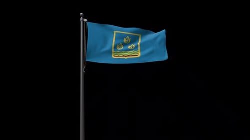 Baku Flag With Alpha 2K