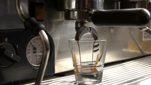 Coffee Making Machine Close Up.