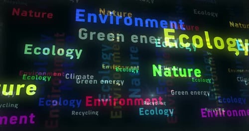 Ecology nature and environment text loop abstract concept