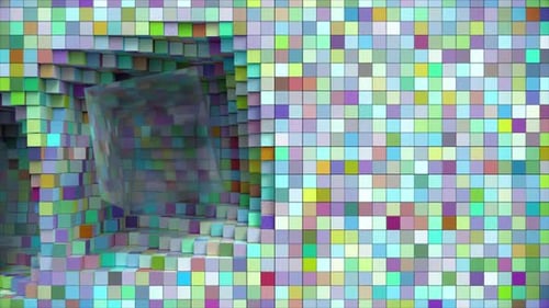 Glass Cube Mosaic