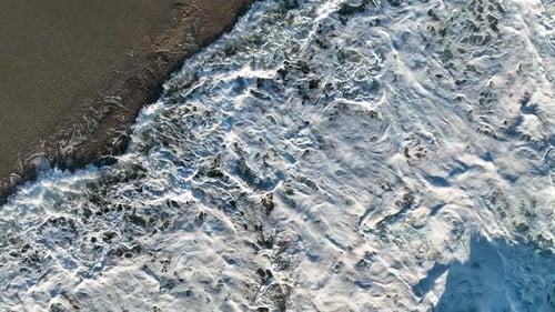 Background Textured Sea Storm aerial view 4 K