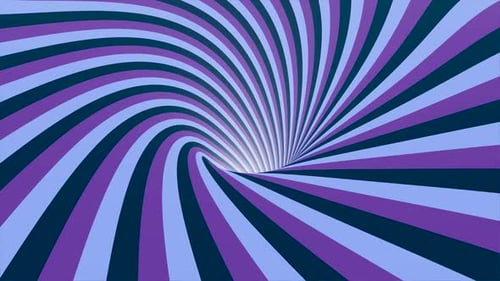 Animated hypnotic tunnel with color stripes