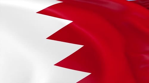 Realistic Waving Bahrain Flag Loop Animation