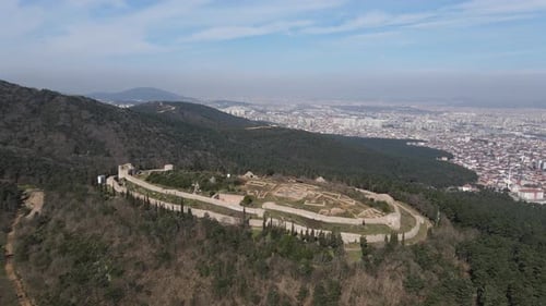 Aerial Historical City Castle