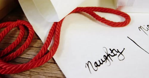 Close-up of paper with text and quill 4k