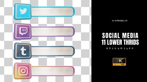 Social Media 3D Box Lower Thirds