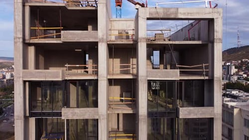 Vista vertical de construcción de edificios
