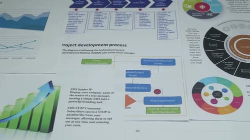Business Diagrams In The Office Of The Company