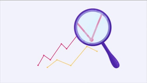 Animated People Icons and Business Data Charts