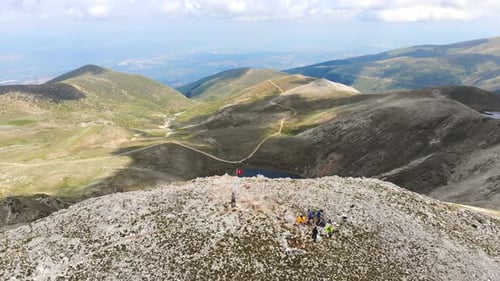 Climbers on Mountain Peak