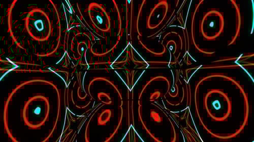 VJ Loop Abstraction of Flashing Neon Multicolored Carousel