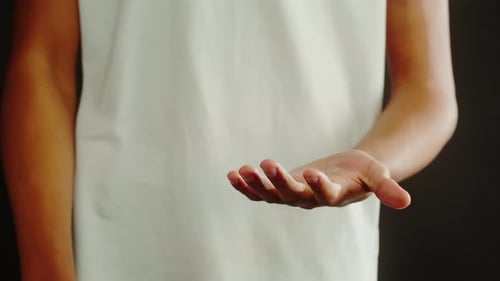 Close Up of Hand Sanitizer Application