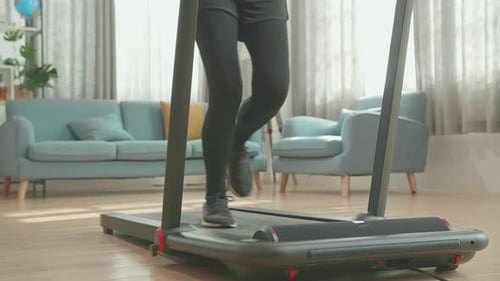 Legs on Treadmill, Cardio Workout at Home