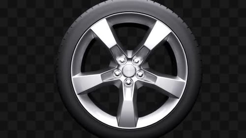 Tire Transition on Alpha Channel Background
