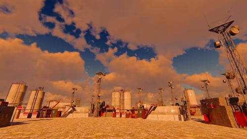 Industrial Complex And Sunny